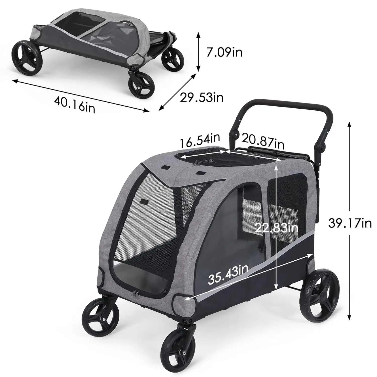 Adjustable handle pet stroller near me for big dogs