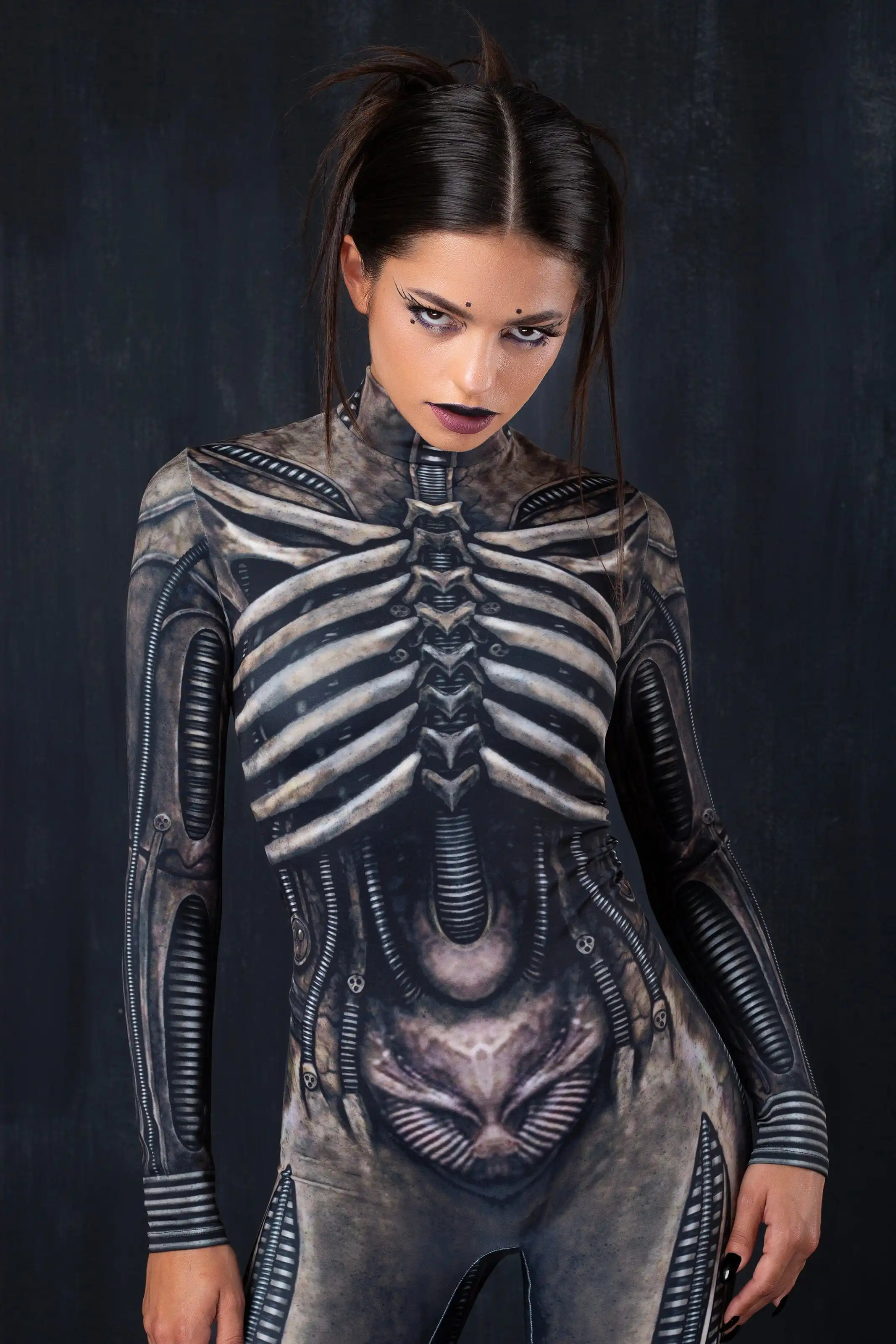Catsuit Cosplay Costume Women Men Zentai 3D Bodysuit Halloween Skeleton