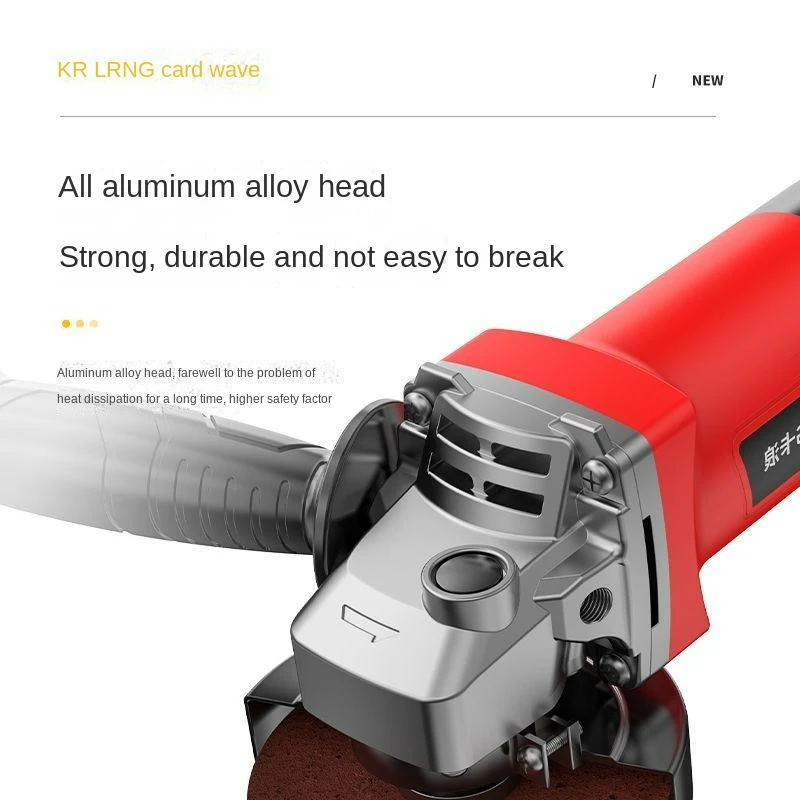 220V Electric Angle Grinder 100MM Real 6 Gears 3000-10000 RPM Tool Less Guard for Cutting Grinding Polishing Metal Power Tools