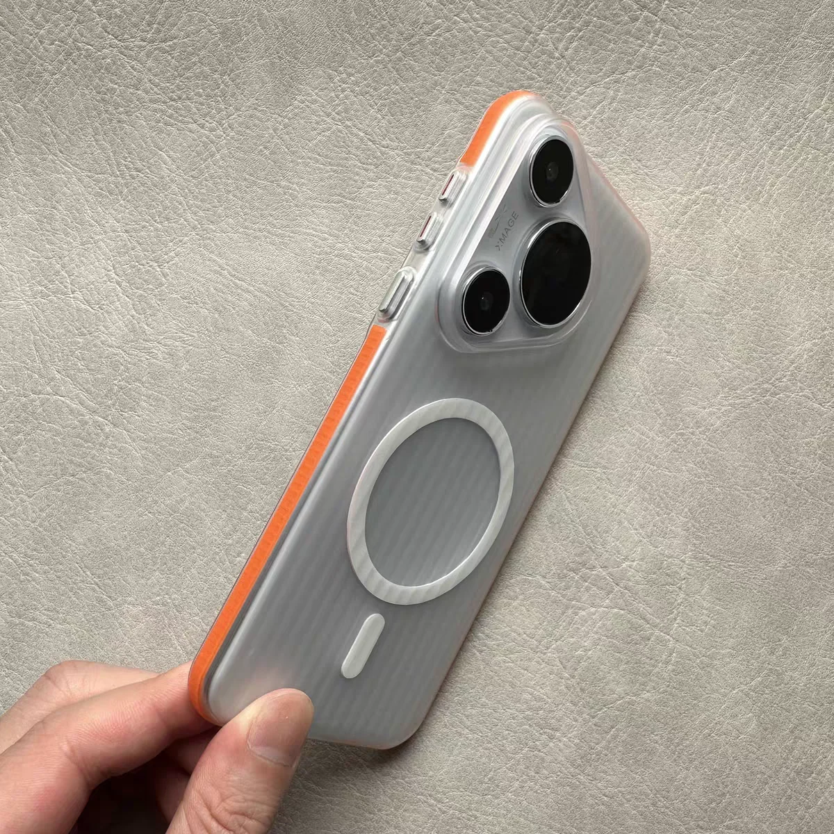 Matte Slim Corrugated Pattern Magnetic Armor Case with Magsafe
