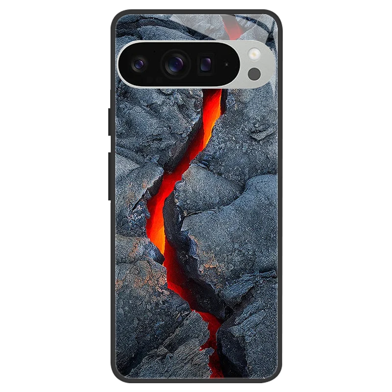 Silicone Bumper Hard Shell Phone Case with Tempered Glass Back Cover