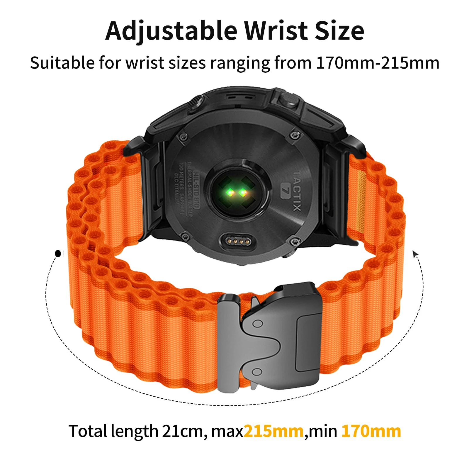 Woven Nylon QuickFit Watch Band - 20mm/22mm/26mm Adjustable Strap Bracelet