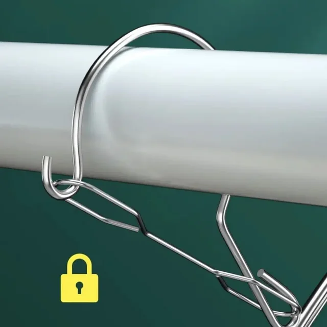 10/20 Pioli In Acciaio Inox Vestiti Asciugatura Gancio Antivento Appendiabiti Pinze Calzino Lavanderia Airer Gancio Biancheria Intima Calzini supporto 4