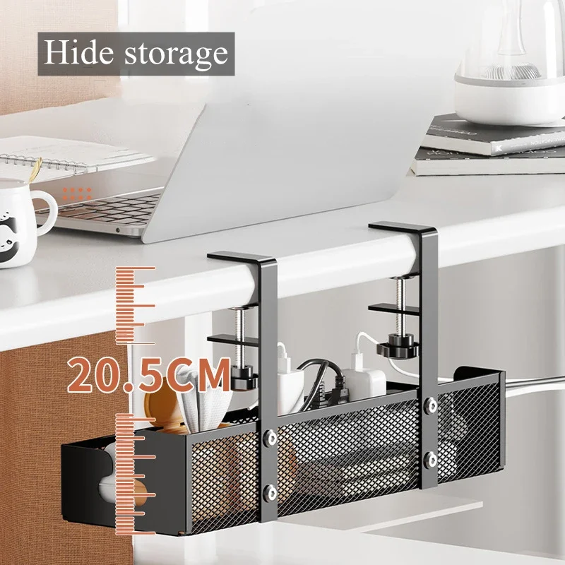 Cable Organizer Desk Organizer Storage Organizer 1PCS Under Desk Cable Management Tray Rack