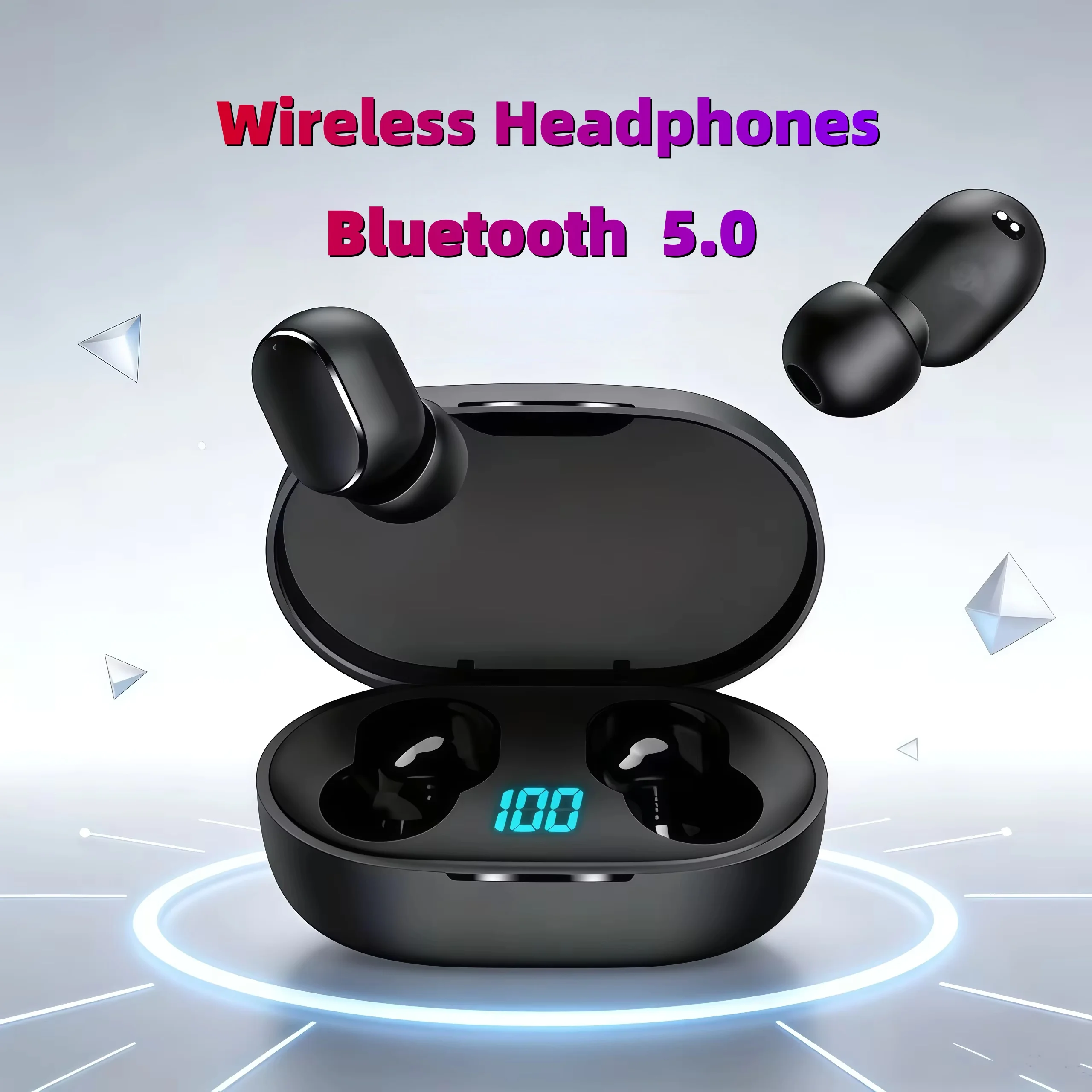 Fones de Ouvido Bluetooth Sem Fio com Cancelamento de Ruído e Microfone