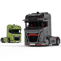Building Block MOC-178876-184207 Semi-trailer Truck Front Splicing Model Children Boys Puzzle Education Birthday Christmas Gift 2