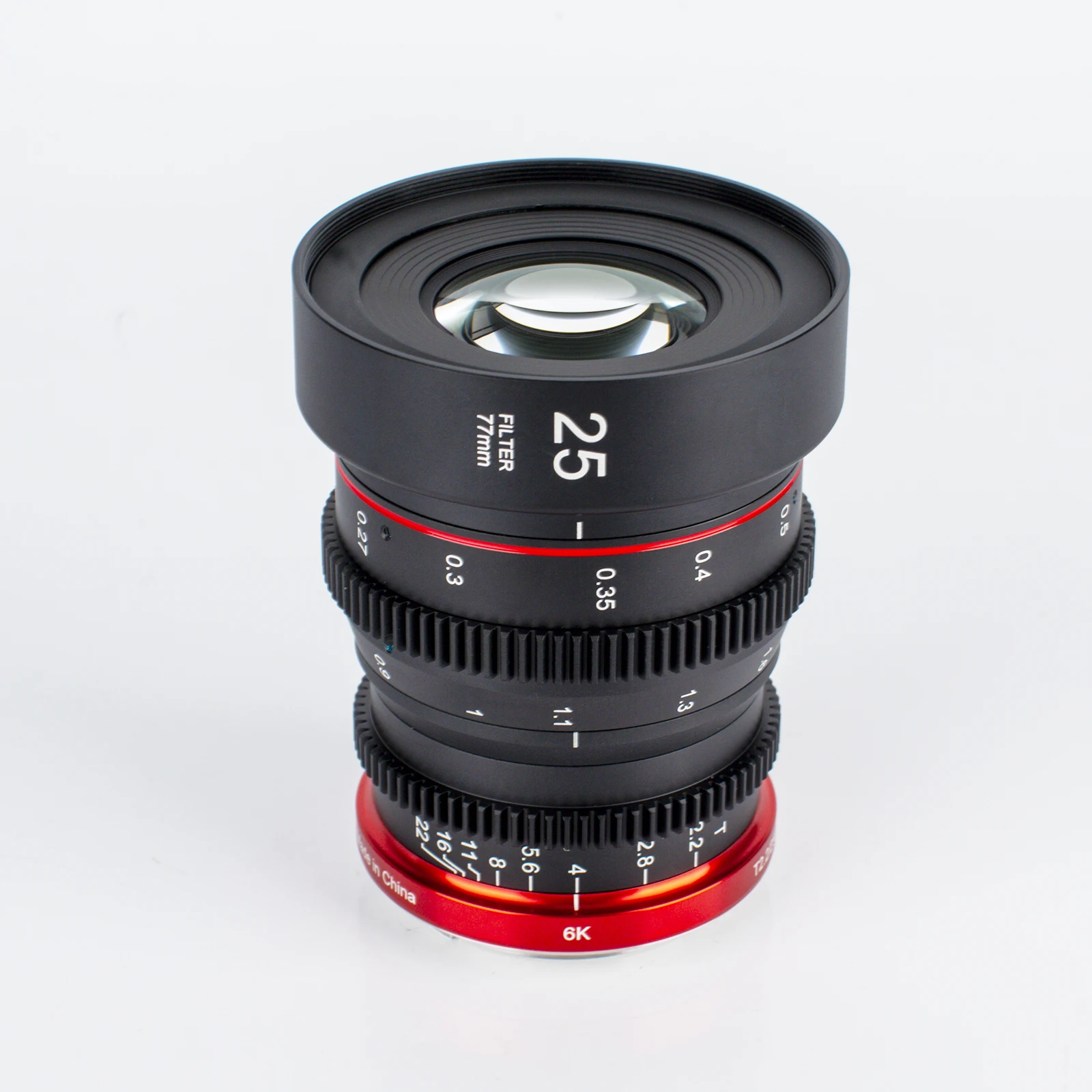 Meike Mini Prime 25mm T2.2 RF 시네마 렌즈 Canon RP R3 R5 R6과 같은 카메라 R 마운트 카메라 용 수동 초점