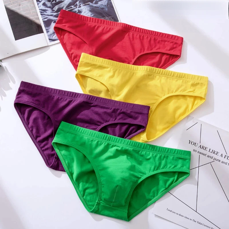 Men's Underwear Male Sexy Solid Briefs Underpants for Men Brief Cotton Adult Panties Mens Bikini Pant Men Sexy Slip Hombre 1805