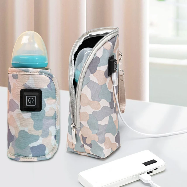 Chauffe-biberon Portable USB pour bébé, sac de voyage, chauffe-lait pour  nourrissons, couvercle chaud D08C - AliExpress