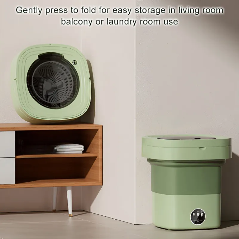 Home Fully Automatic Mini Washing Machine Portable Folding Travel Underwear Socks Washing Machine - Image 5