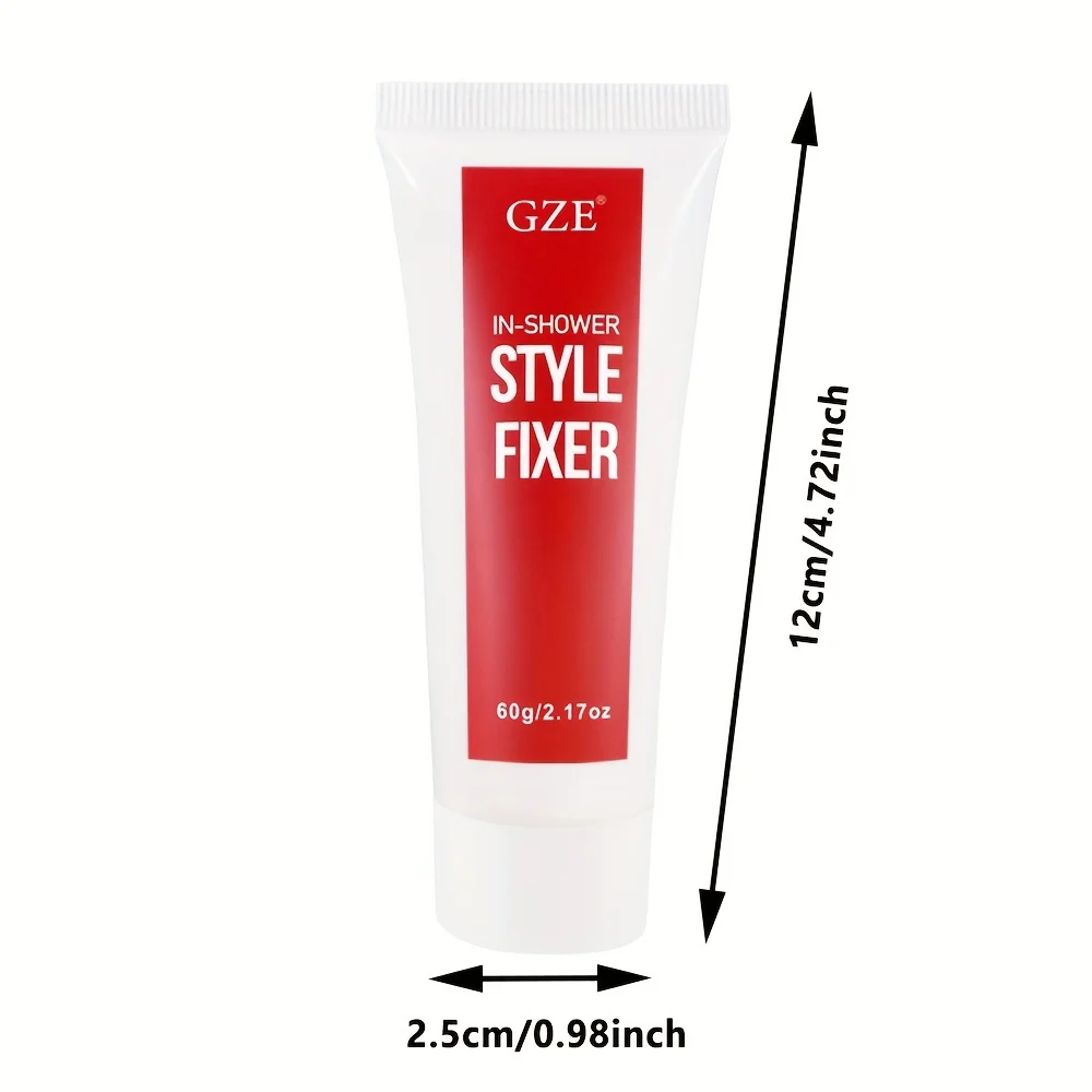 GZE In-Shower Style Fixer-Long-lasting Hold Hair Styling Gel for All Hair Types, Water-Activated Formula for Easy Application
