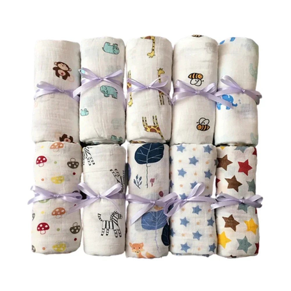 New Baby Comforter Quilt Newborn Soft Swaddle Blanket Muslin Cotton Cloth Bath-Towel Children Cartoon Gauze Wrap Sleepsack cotton blanket,baby blanket