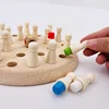 Wooden Memory Match Stick Chess Color Game Board Puzzles Montessori Educational Toy Cognitive Ability Learning Toys for Children 4