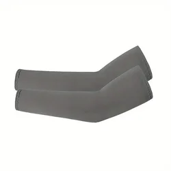 Cooling Arm Covers for Summer Sun Protection - Ice Silk Sleeves for Cycling, Outdoor Sports, and Golf (Grey)