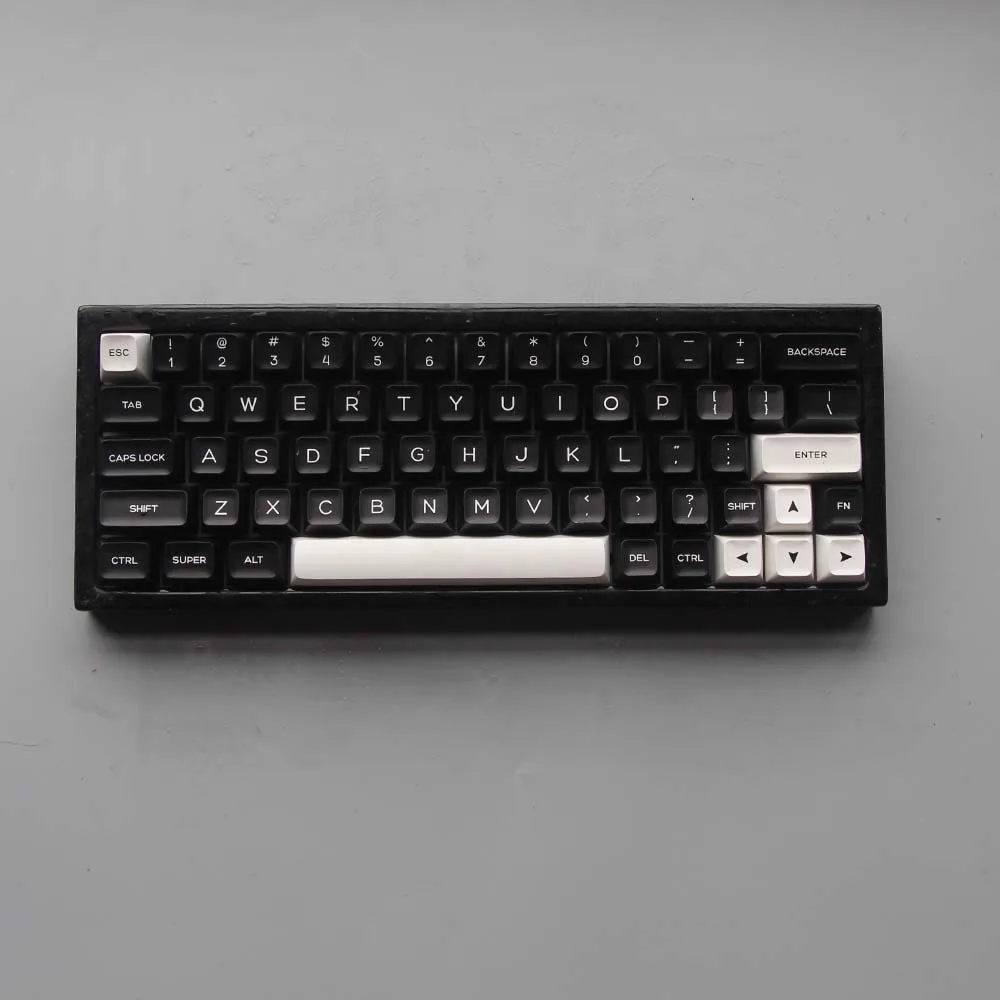 Black Granitic CNC Mechanical Keyboard GH60 Case Compatible 