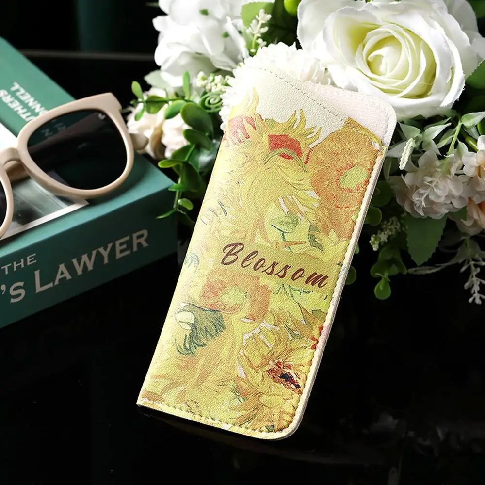 Lychee Pattern Water-Resistant PU Leather Eyewear Case - Durable & Easy to Maintain