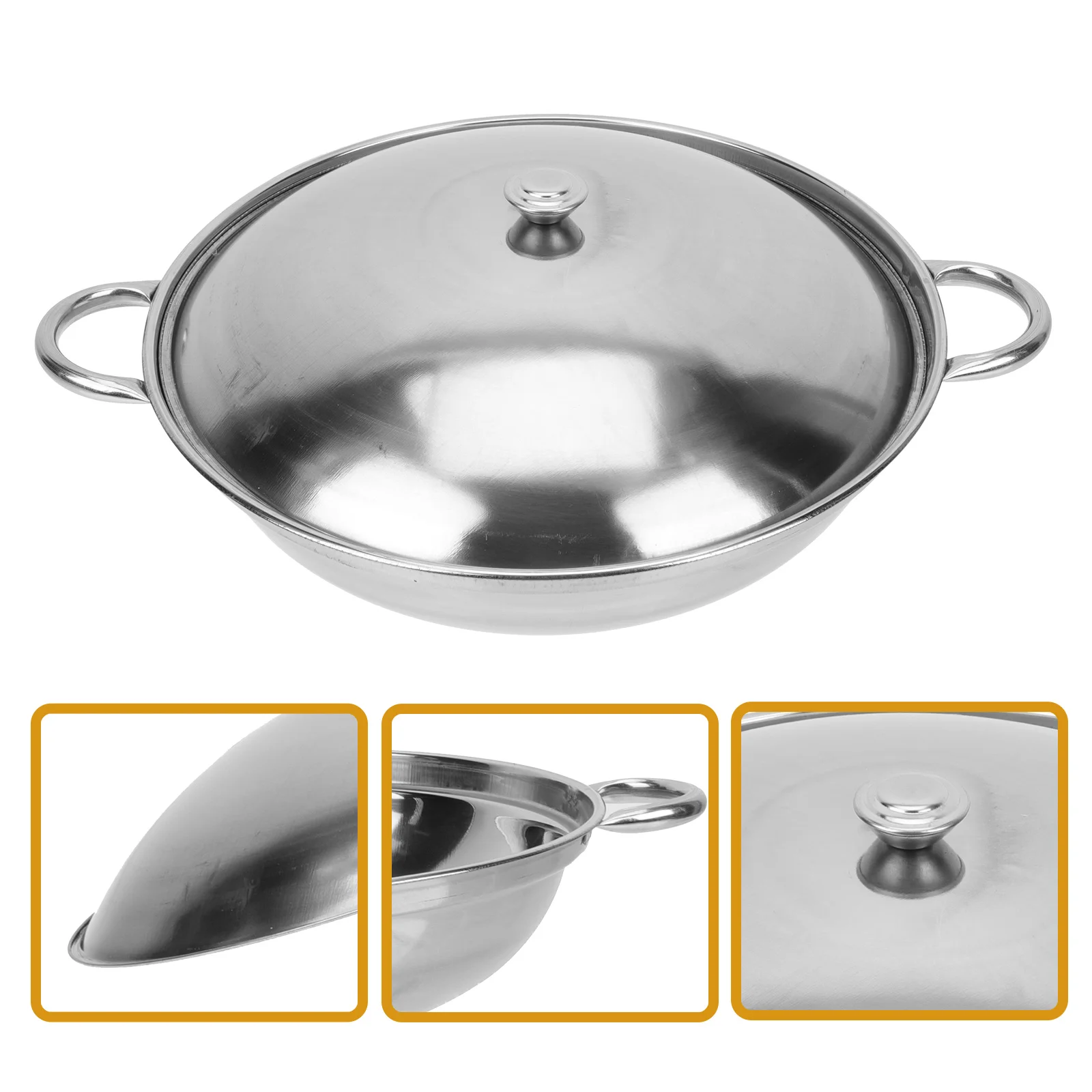 

Stainless Steel Sauce Pan with Lid Griddle Non Stick Cooking Utensils Reheating Pot