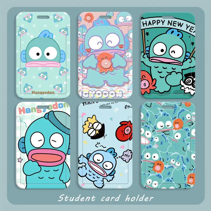 

Чехол для раздвижной карты Sanrio Hangyodon, карта для еды, карта для автобуса, защита для идентификационной Карты, контроль доступа, умный чехол для кампуса, фотоподарок
