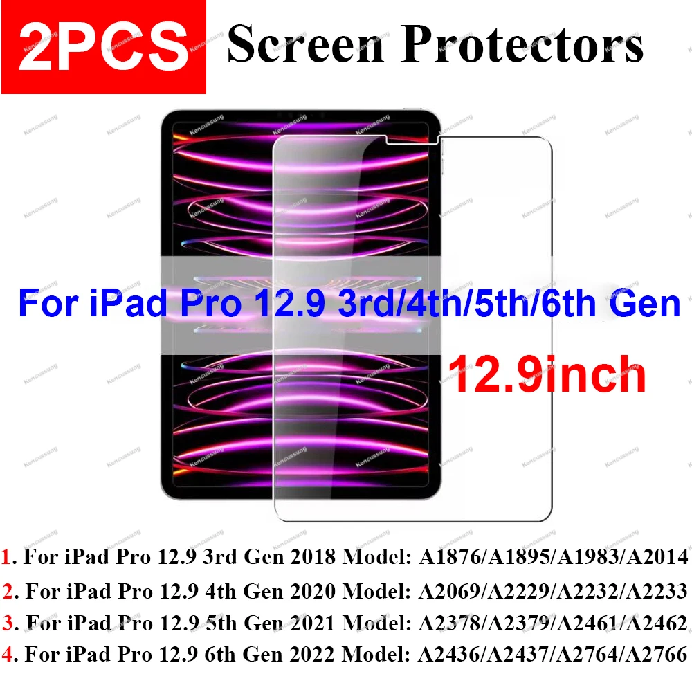Premium Tempered Glass Screen Protectors - 9H Clear Protection (2-Pack)