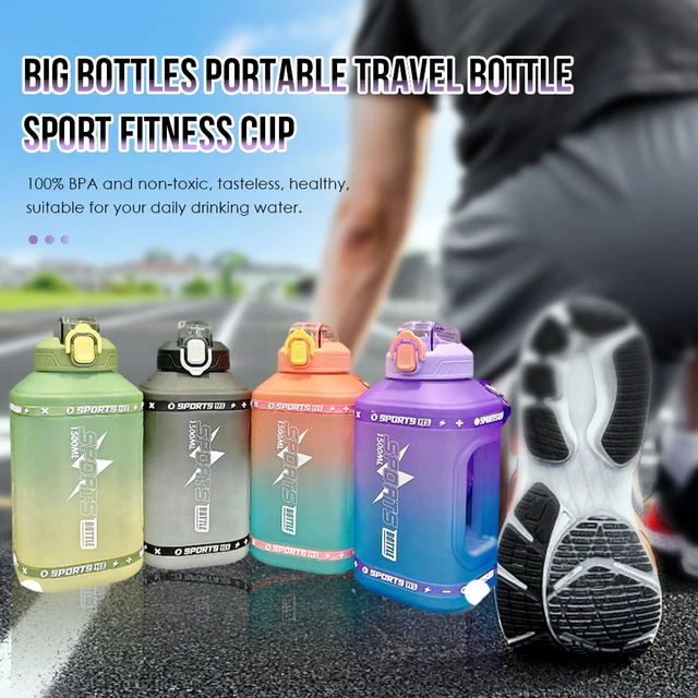 Water Bottle Tritan Plastic Portable Large Capacity Straw for Men Women  Sports Fitness Gym Bottles - AliExpress