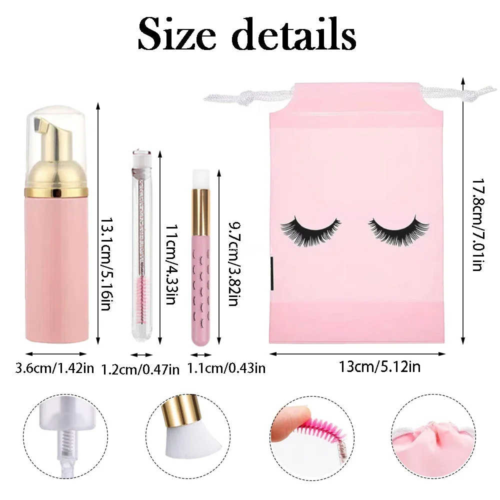 25/50Pcs Mousse Eyelash Concentrate Gentle Cleaning Grafting Kit Eyelash Extension Foam Cleaning Supplies Makeup Tools images - 6