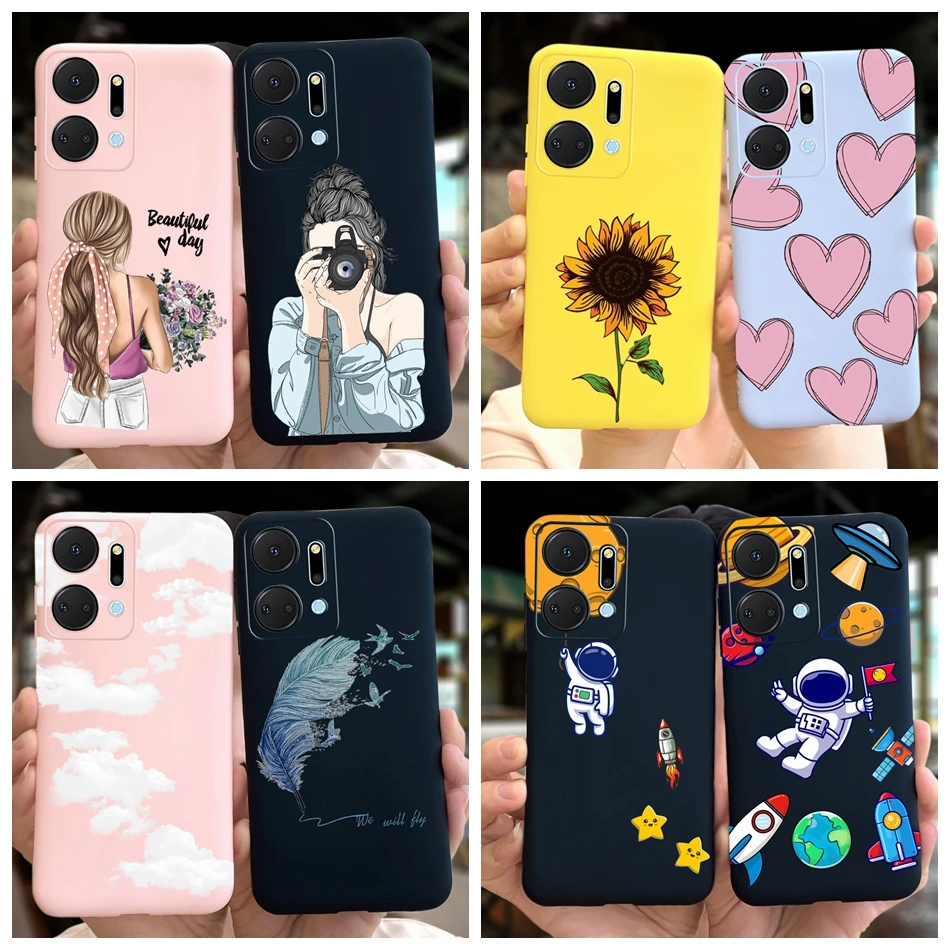 Per Honor X7A Rky-Lx2 Custodia Per Telefono Bella Ragazza Girasole Morbida Copertura Paraurti In Silicone Per Honor X7 Cma-Lx2 Honorx7A X7 X 7 7A