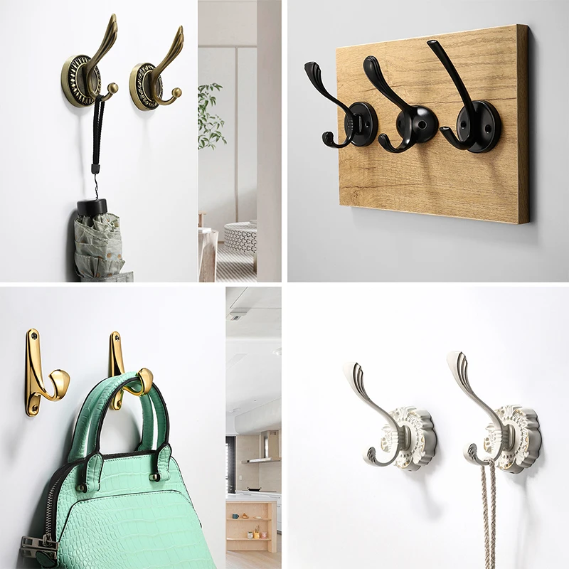 Gancio Invisibile Pieghevole In Lega Di Zinco, Stile Minimalista Bronzo, Multiplo Retrattile Per Parete Bagno Armadio, Per Appendere Sciarpe, Cappelli, Accappatoi, Borse, Chiavi - 2
