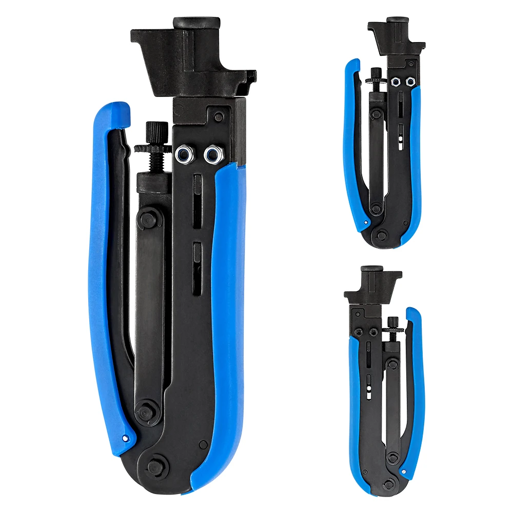 Coaxial Cable Crimping Plier and Wire Stripping Tool for RG6 RG59 RG11 compression F Connector Network Repair ethernet crimping tool network crimper cable stripping tool network repair tool set network tool kit network tool set