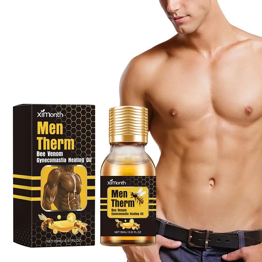 Man Breast Firming Massage Cream 15 Ml Bee Essence Removing Excess Fat Effective Shrink Chest Gynecomastia Tighten Essence