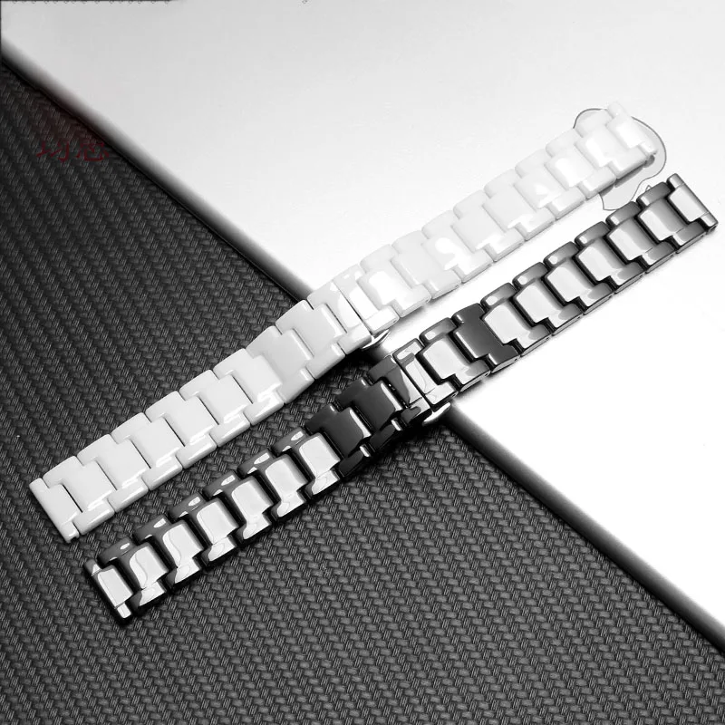 Elegant Pearl Ceramic Watch Strap Bracelet - Multiple Sizes Available