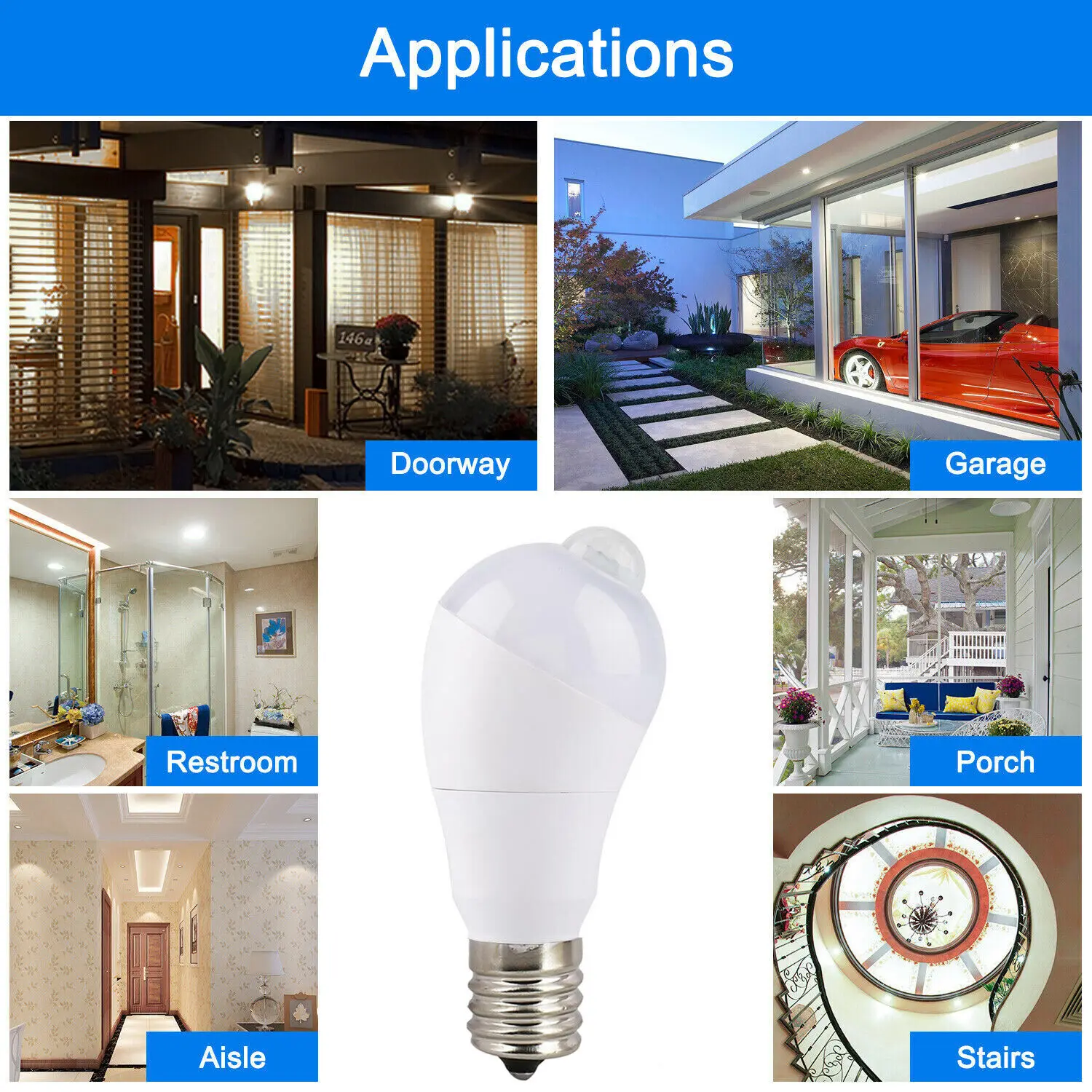 Light Bulb with Motion Sensor 7W 9W E27 E26 B22 Detector Light Dusk To Dawn Auto on/Off LED Night Light Human Induction 85-265V