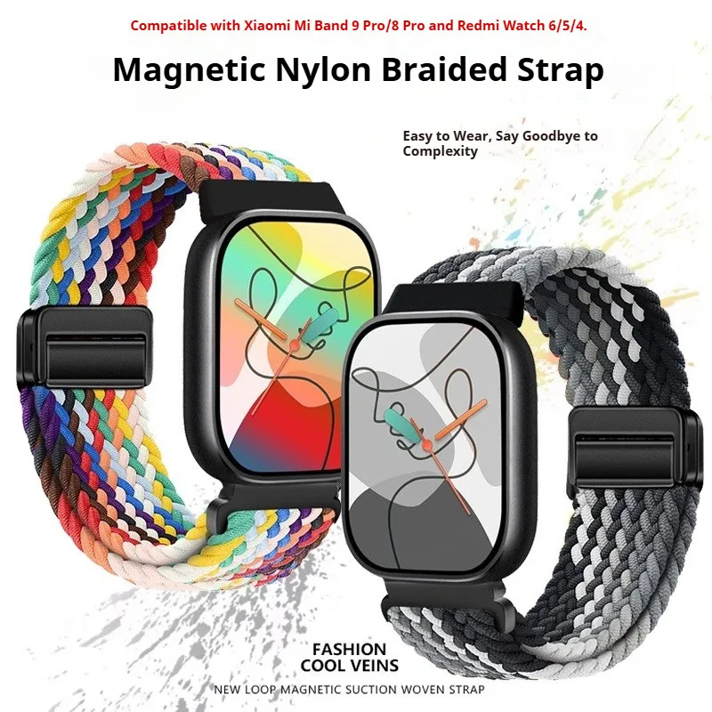Magnetic Nylon Breathable Braided Sport Watchband Bracelet Accessories