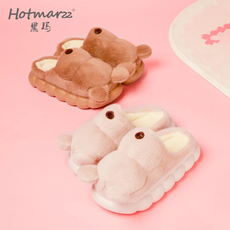 

Youwei Hotmarzz new style autumn and winter slippers indoor and outside non-slip wear cotton shoes for couples home wear