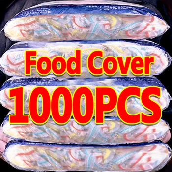 100/1000x Food Covers Plastic Kitchen Disposable Fresh-keeping Lid Food Covers Elastic Warp Packaging Storage Bags Wholesale 1