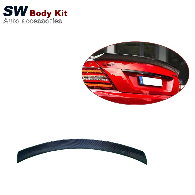 

Carbon Fiber V Style Spoiler For Mercedes-Benz C-Class W204 C63 Upgrade Rear Trunk Spoiler Lip Guide Wing Lip Rear Wing