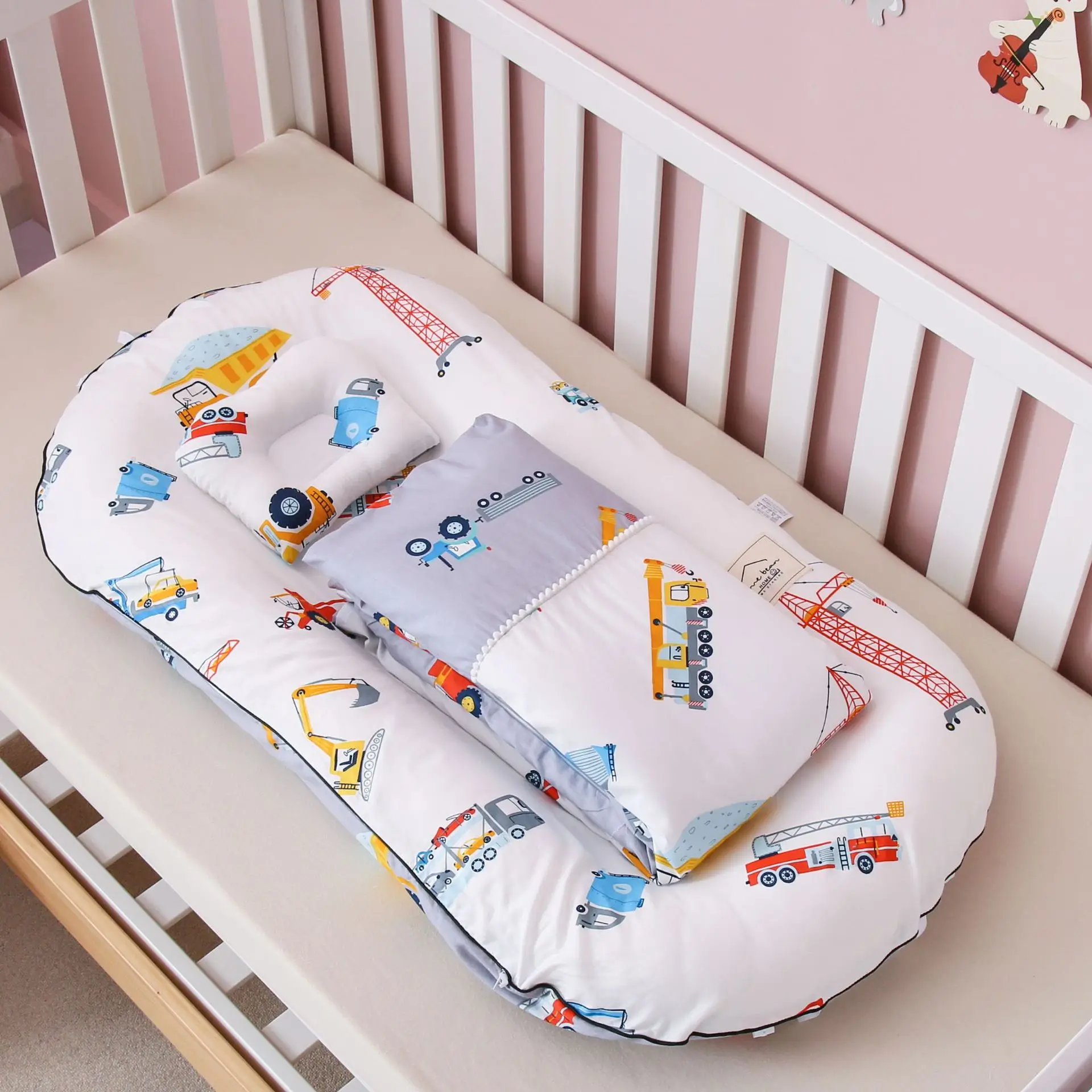 Nid de couchage amovible pour lit bébé berceau avec oreiller voyage parc lit  bébé enfant en bas âge berceau rt0611ras06iv beige A3 - Cdiscount  Puériculture & Eveil bébé