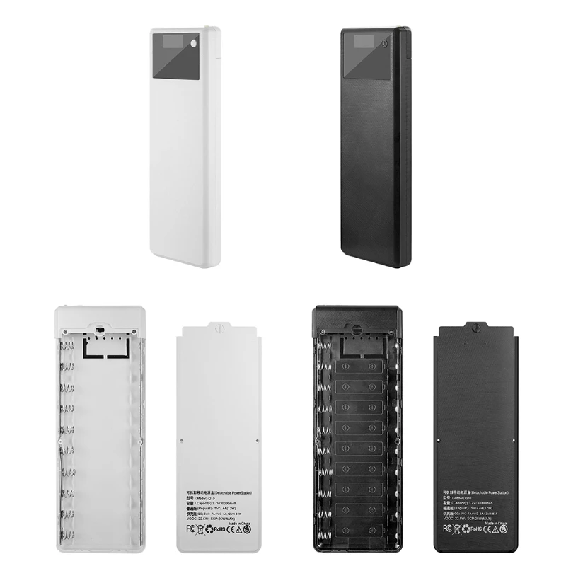 

10x18650 Батарея для корпуса DIY для съемного корпуса QC3.0 PD Storage B