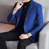 2024 New High-end All-in-one Handsome Wedding Casual Men's Two Button Suit Fashion Boutique Slim Suit Single West Coat  S-5XL 1
