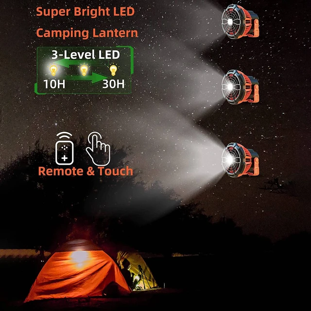 Lanterne de Camping à LED extérieure Portable avec Ventilateur