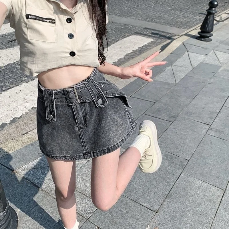 

Women Culottes Harajuku Mujer Faldas Black Skinny Gothic Skirt High Street Solid Empire Super Mini Skirt Summer Punk Durikies