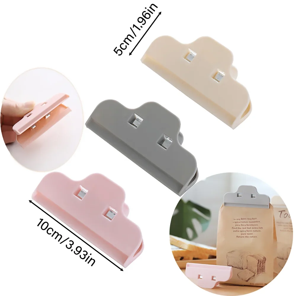 6PCS Chip Bag Clips Portable large Kitchen Storage Food Snack Seal Sealing Bag Clips Sealer Clamp Plastic Tool bread bag clips kitchen bag clips sealing clips storage bag clips bag clips