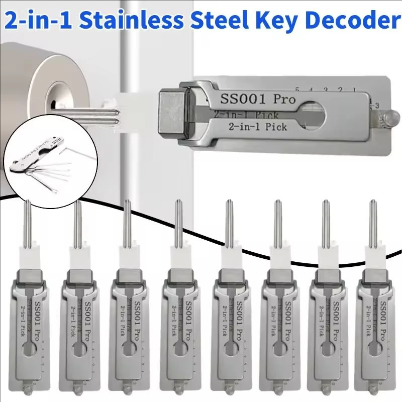 Southern Steel Key Decoder Stainless Steel Key Decoder Precision Hook And Pickup Hand Tool O-ring ...