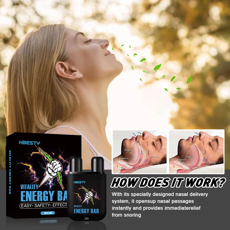 HBESTY Nasal Energy Stick Dual Hole Nasal Clearing Oil Refreshing Alert Night Driving Outdoor