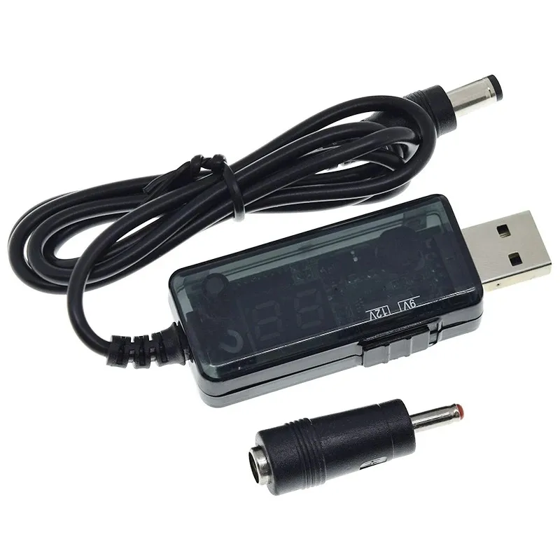 Versatile USB Boost Converter Cable with Adjustable Voltage Output and 3.5x1.35mm Connector