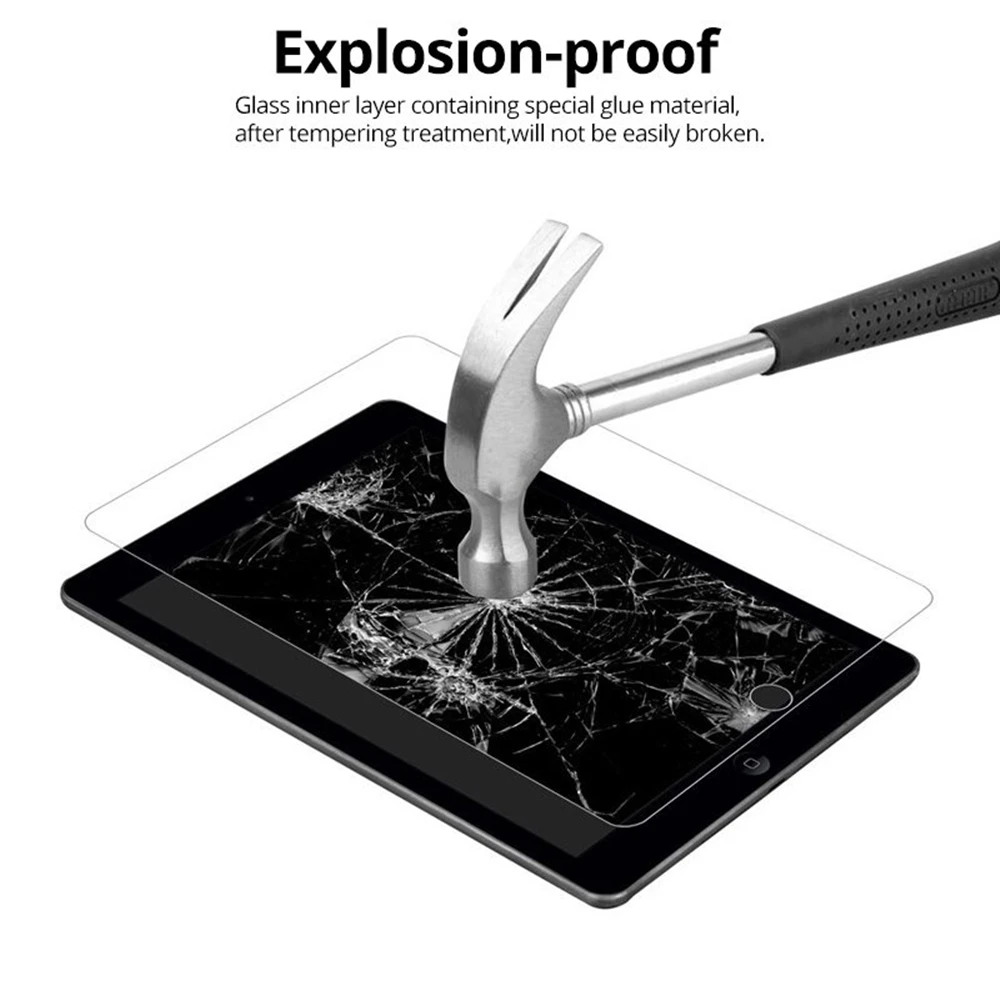 For iPad 10.2 9th 8th 7th Gen A2200 A2198 A2197 A2270 A2428 A2429 A2430 A2602 A2603 A2604 A2605 Tempered Glass Screen Protector tablet holder for car