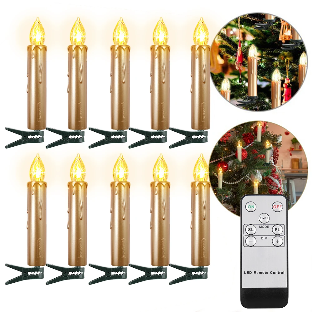 Led-candle-Christmas-Tree-Candles-With-Flickering-Flame-And-Timing ...