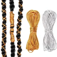 Dreadlock Braids Hair Accessories Silver Gold Braiding Hair Deco Styling Shimmer Stretchable African Braid Braided Elastic Cord 1