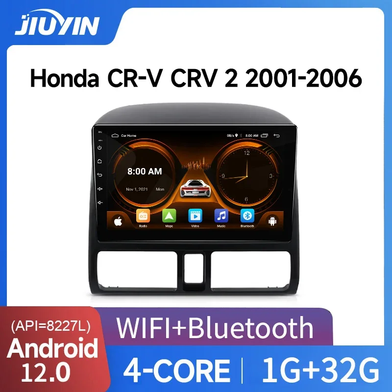 

JIUYIN AI Voice Radio 2 din Android Auto Car Multimedia Video Player For Honda CR-V CRV 2 2001 - 2006 Carplay GPS 2 din dvd