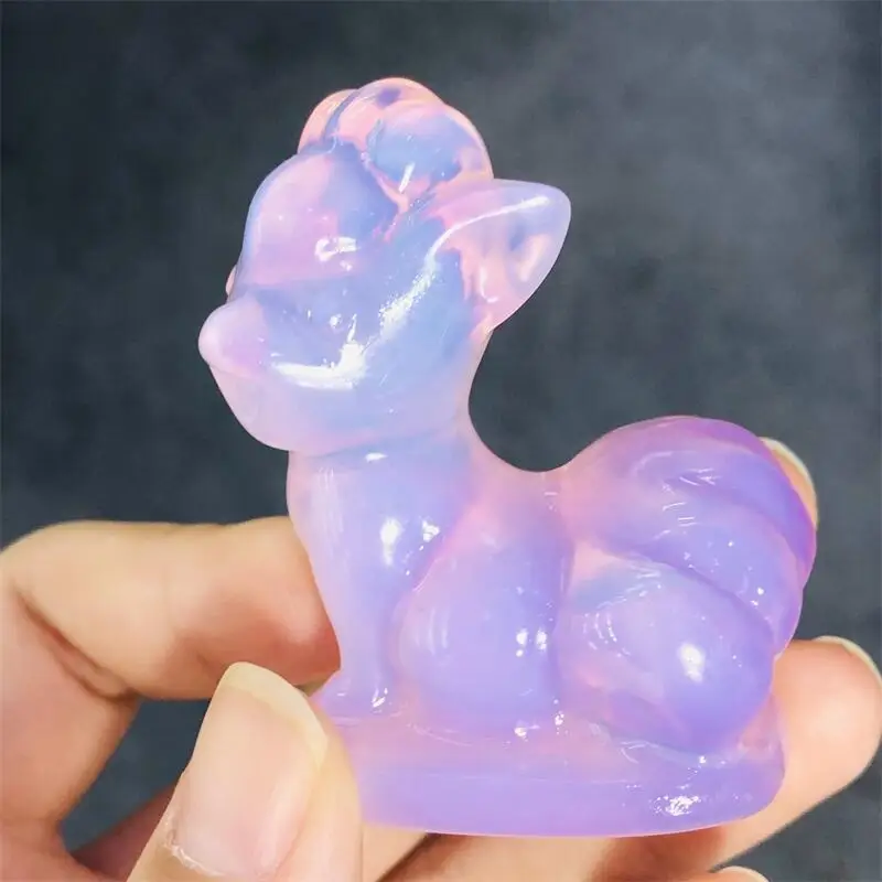 

Высококачественные розовые опалитовые Мультяшные резьбовые хрустальные поделки ручной работы орнаменты коллекционные здоровые игрушки 1 шт.