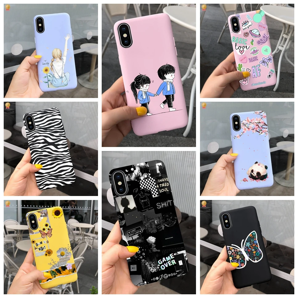 Per Iphone X Xs Max Custodia Cute Funny Girls Silicone Antiurto Paraurti Capa Per Iphonex Cover Posteriore Per Iphone X Xs Max Custodia Per Telefono